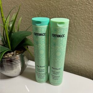 Amika The Kure Bond Repair Shampoo & Conditioner 9.2 Fl Oz Damaged Hair